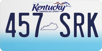 KY license plate 457SRK