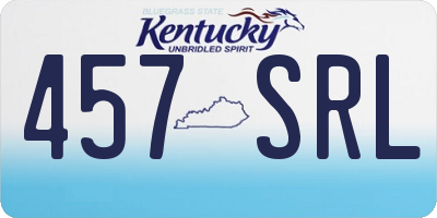 KY license plate 457SRL