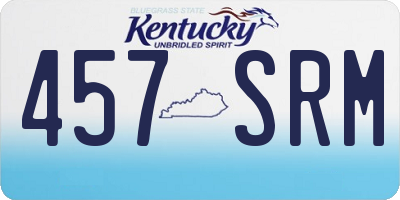 KY license plate 457SRM