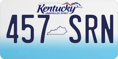 KY license plate 457SRN