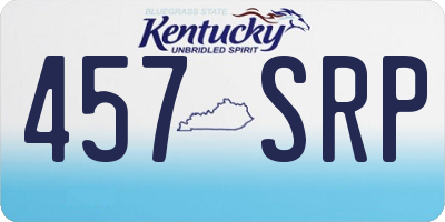 KY license plate 457SRP