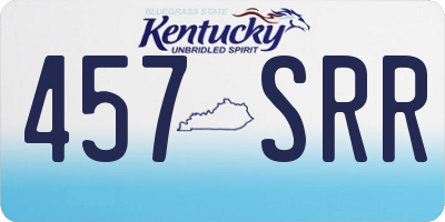 KY license plate 457SRR