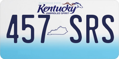 KY license plate 457SRS