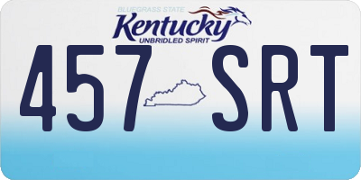 KY license plate 457SRT