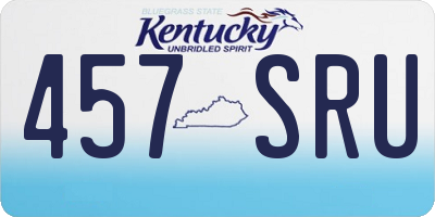 KY license plate 457SRU