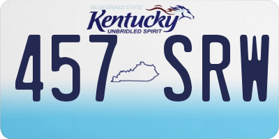 KY license plate 457SRW