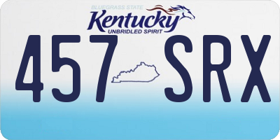 KY license plate 457SRX
