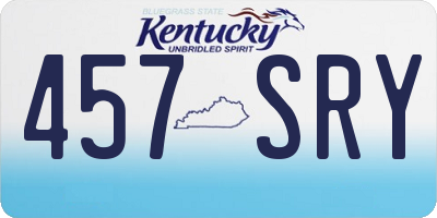 KY license plate 457SRY