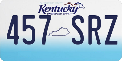 KY license plate 457SRZ