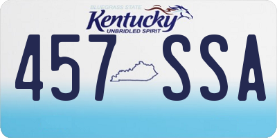 KY license plate 457SSA