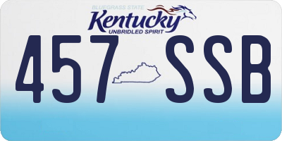 KY license plate 457SSB