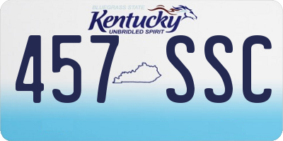 KY license plate 457SSC