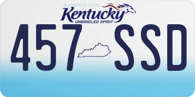 KY license plate 457SSD