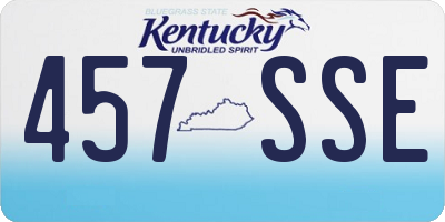 KY license plate 457SSE