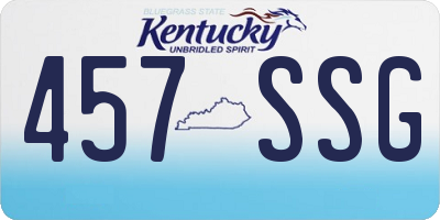 KY license plate 457SSG
