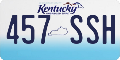 KY license plate 457SSH