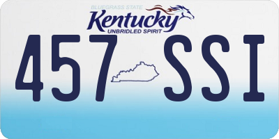 KY license plate 457SSI