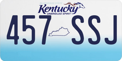 KY license plate 457SSJ