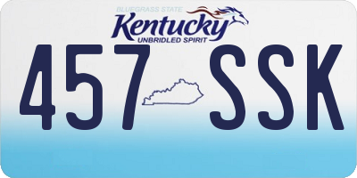 KY license plate 457SSK