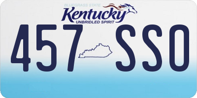 KY license plate 457SSO