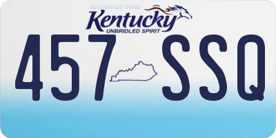 KY license plate 457SSQ