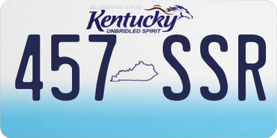KY license plate 457SSR