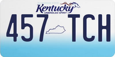 KY license plate 457TCH