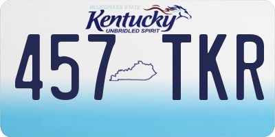 KY license plate 457TKR