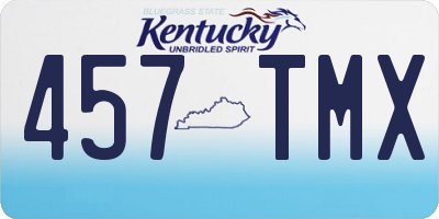 KY license plate 457TMX