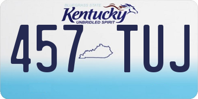 KY license plate 457TUJ