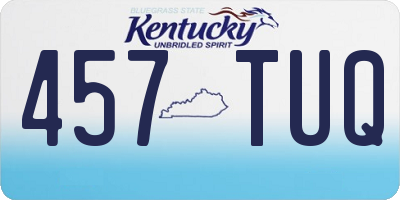 KY license plate 457TUQ