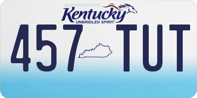 KY license plate 457TUT