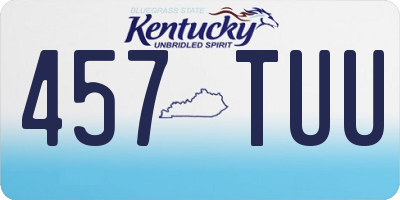 KY license plate 457TUU