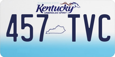 KY license plate 457TVC