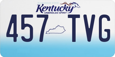 KY license plate 457TVG