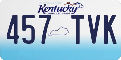 KY license plate 457TVK