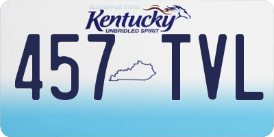 KY license plate 457TVL