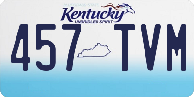KY license plate 457TVM