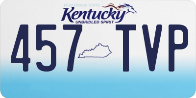 KY license plate 457TVP