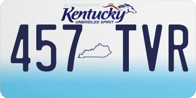 KY license plate 457TVR