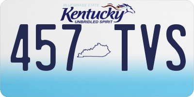 KY license plate 457TVS