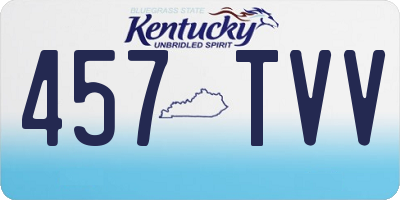 KY license plate 457TVV
