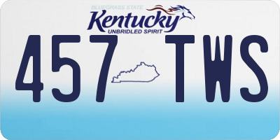 KY license plate 457TWS