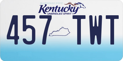 KY license plate 457TWT