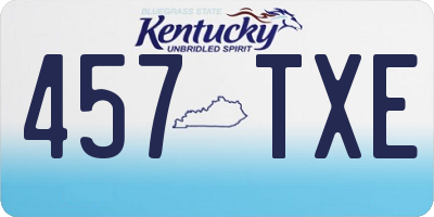 KY license plate 457TXE