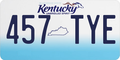 KY license plate 457TYE