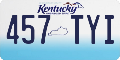 KY license plate 457TYI