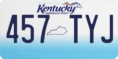 KY license plate 457TYJ