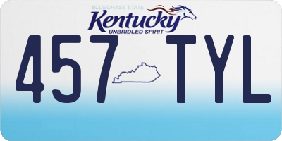 KY license plate 457TYL