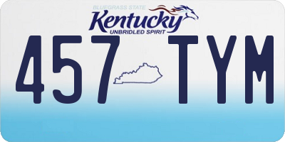KY license plate 457TYM